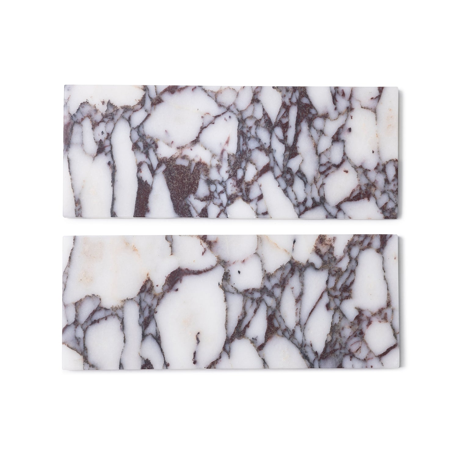 Marmer dienblad rechthoek S Calacatta 10x25cm