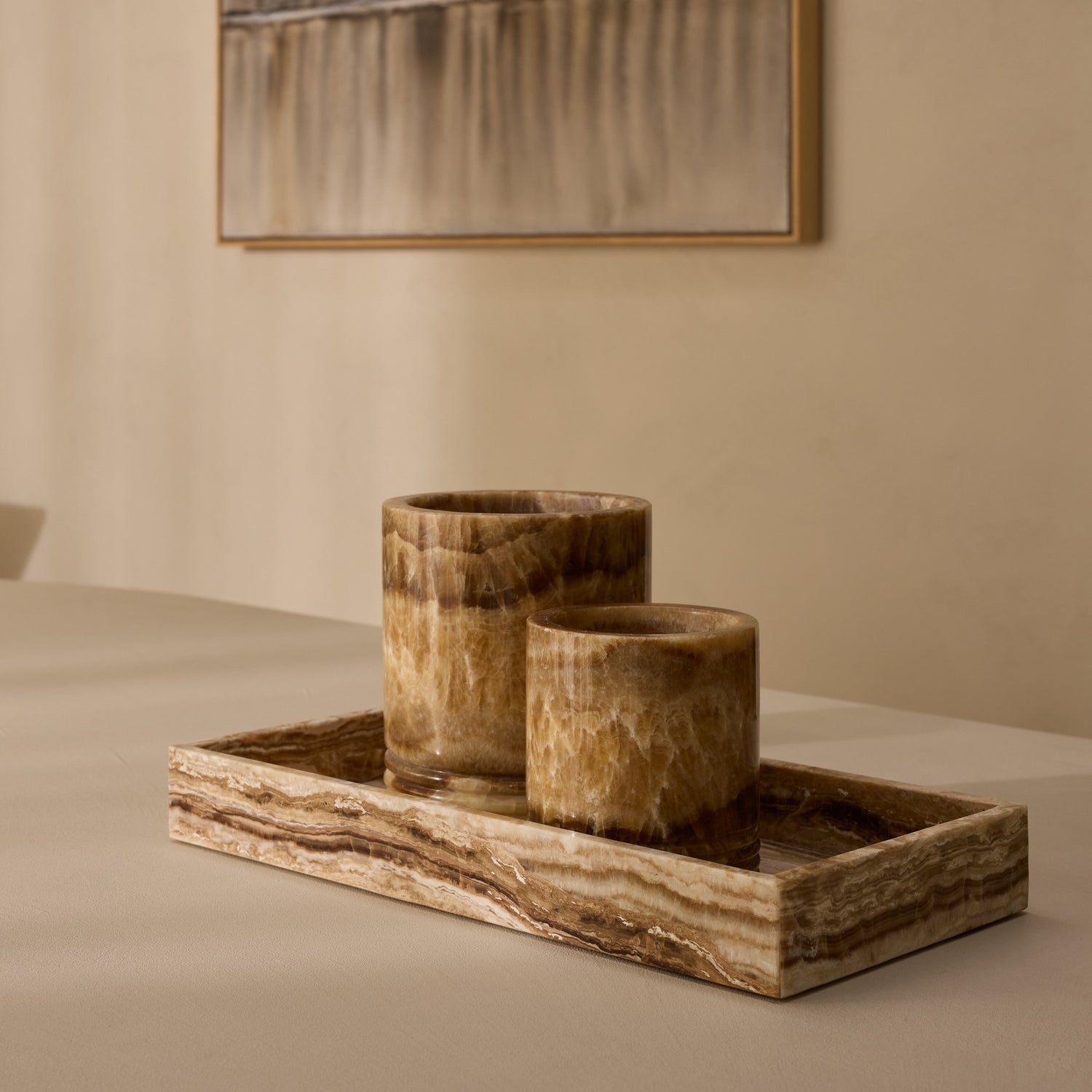 Lantern Sandal onyx M Ø11x13cm