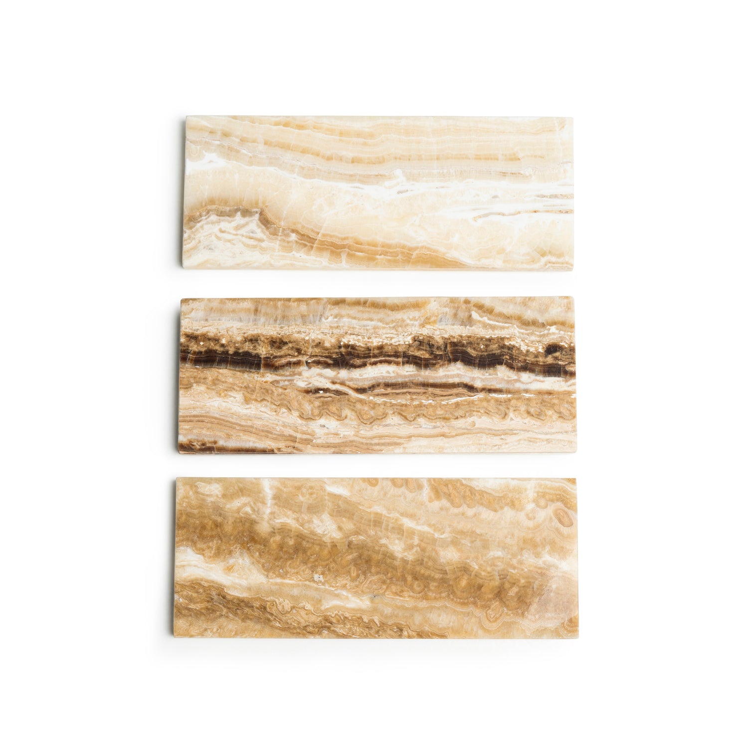 Marble tray rectangular S sandal onyx 10x25cm