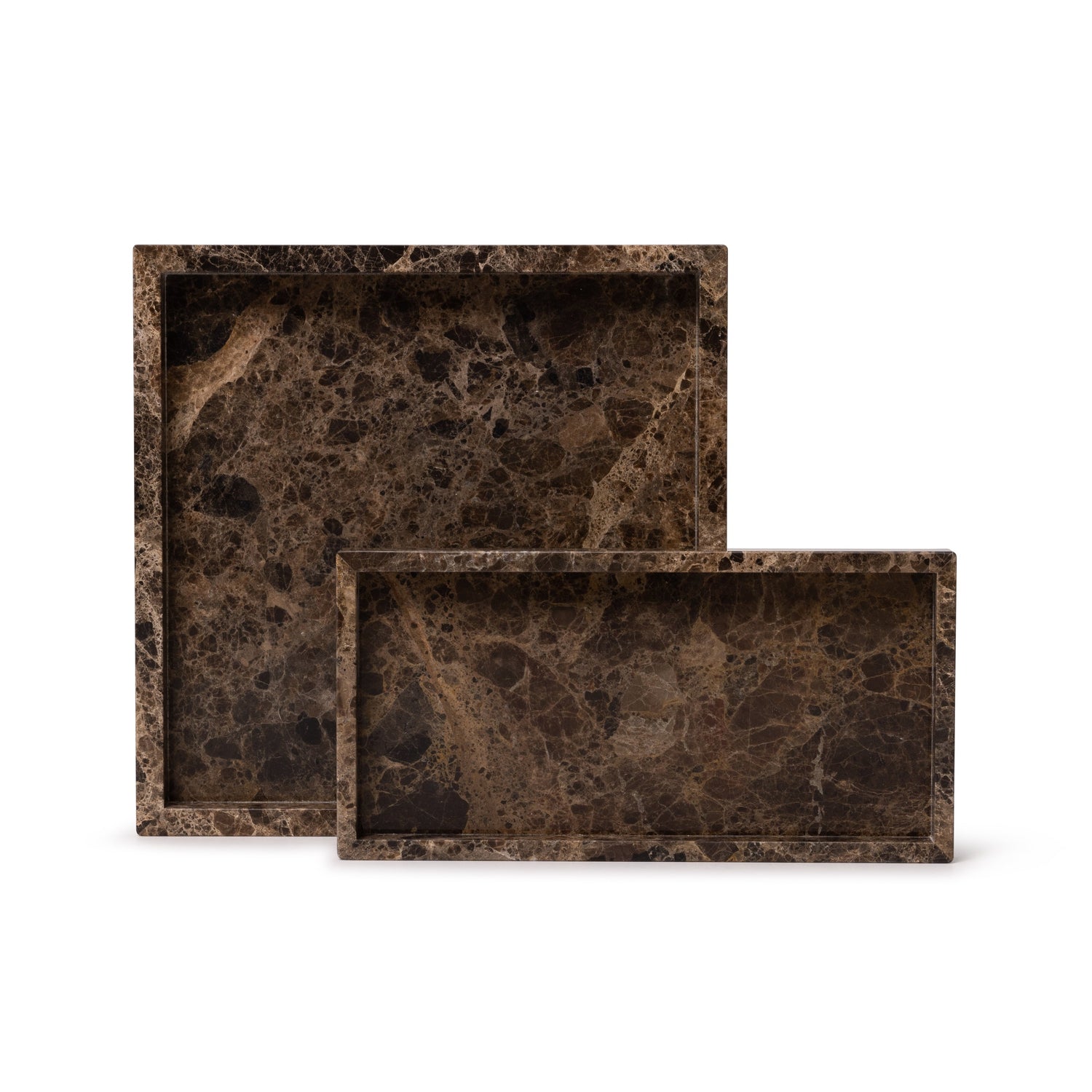 Marmer dienblad tray bruin