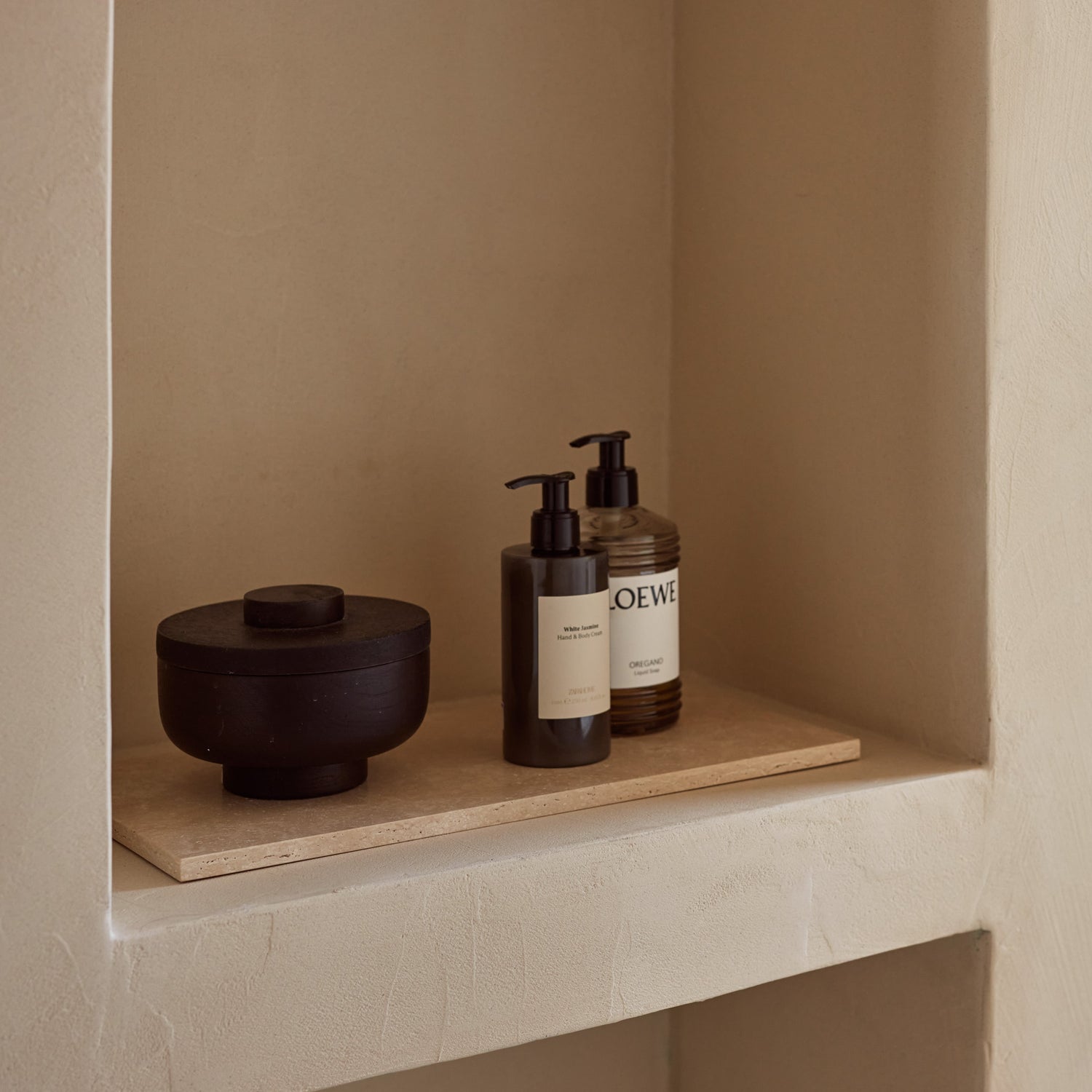 Travertine dienblad L MOOISA