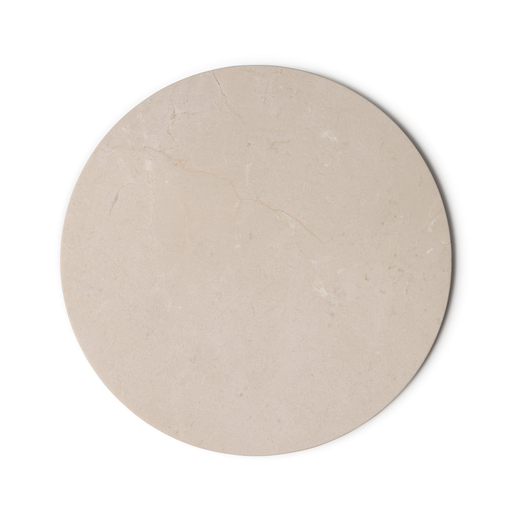 Marmer dienblad rond beige