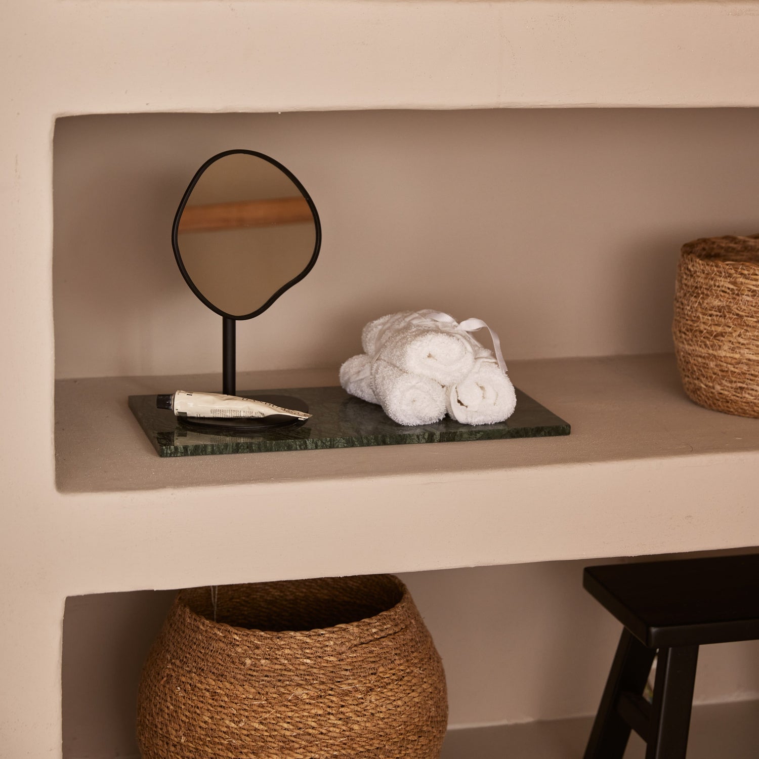 Marmer dienblad plateau groen L MOOISA