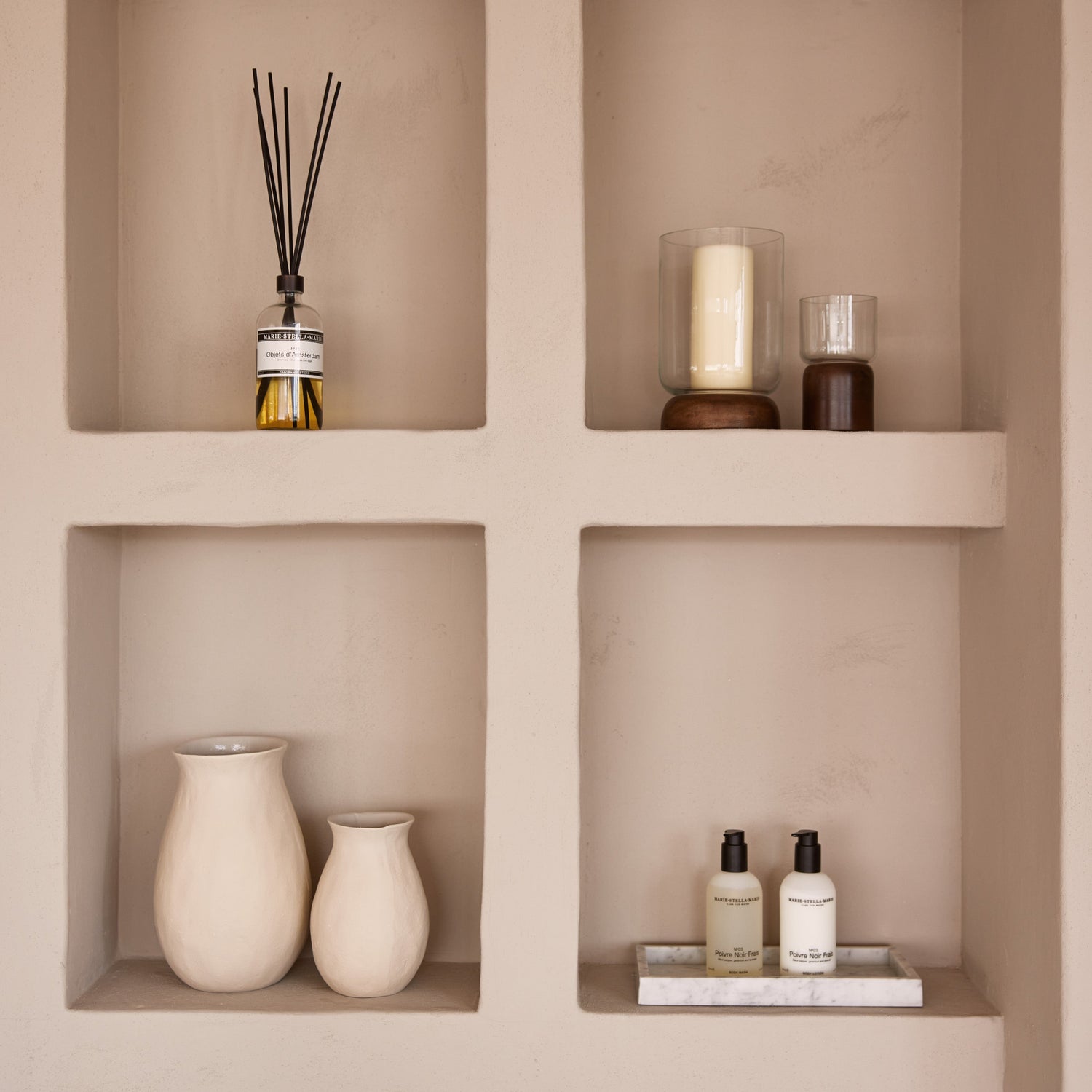 Marmer dienblad wit MOOISA