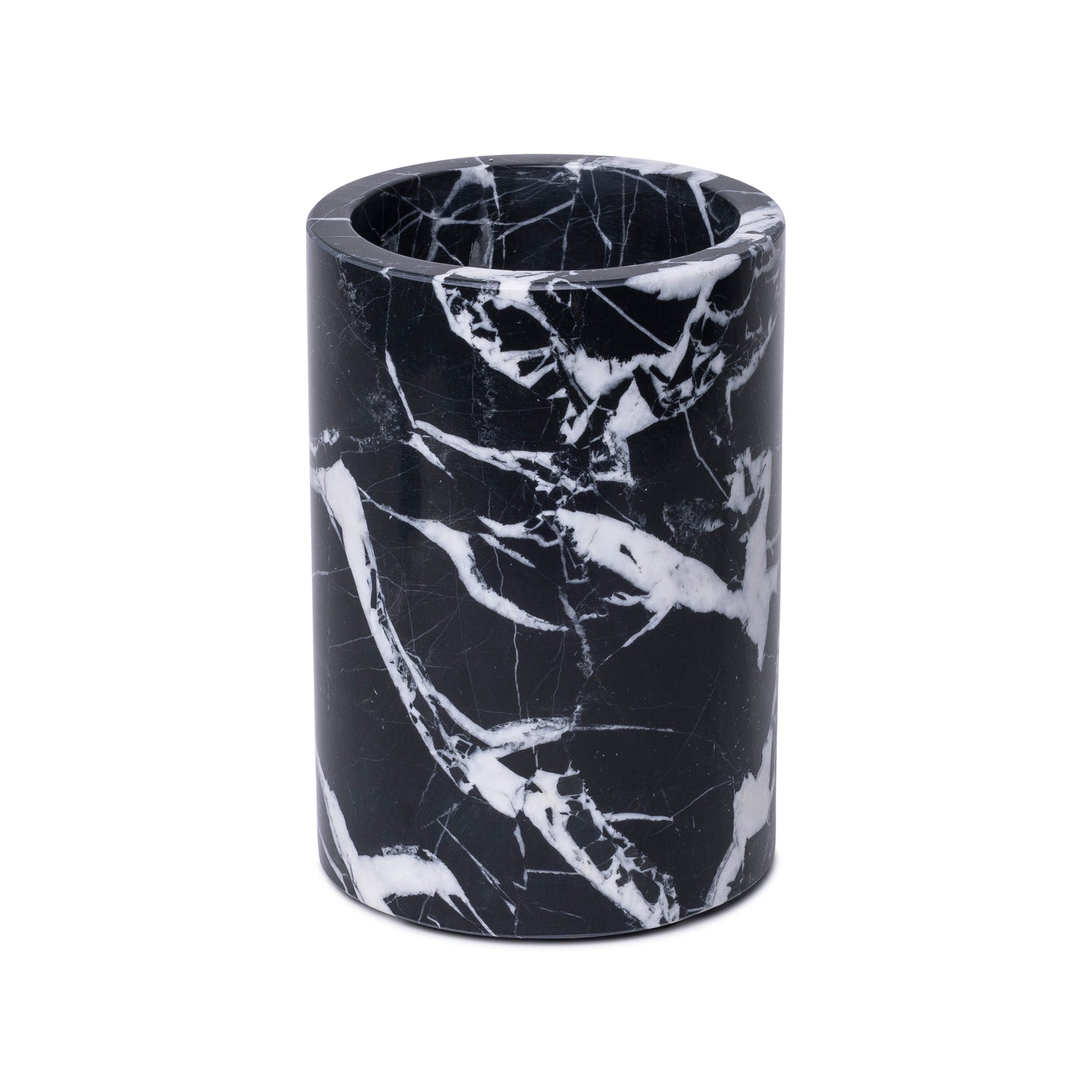 Marble vase/wine cooler black Ø12x18cm