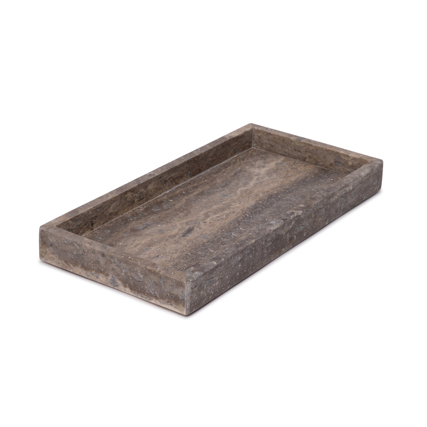 Titanium travertine tray 15x30cm