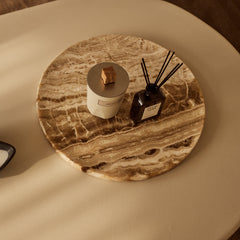 Sandal onyx dienblad rond 40cm MOOISA