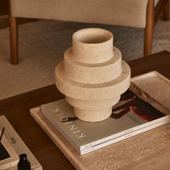 Travertine vaas MOOISA