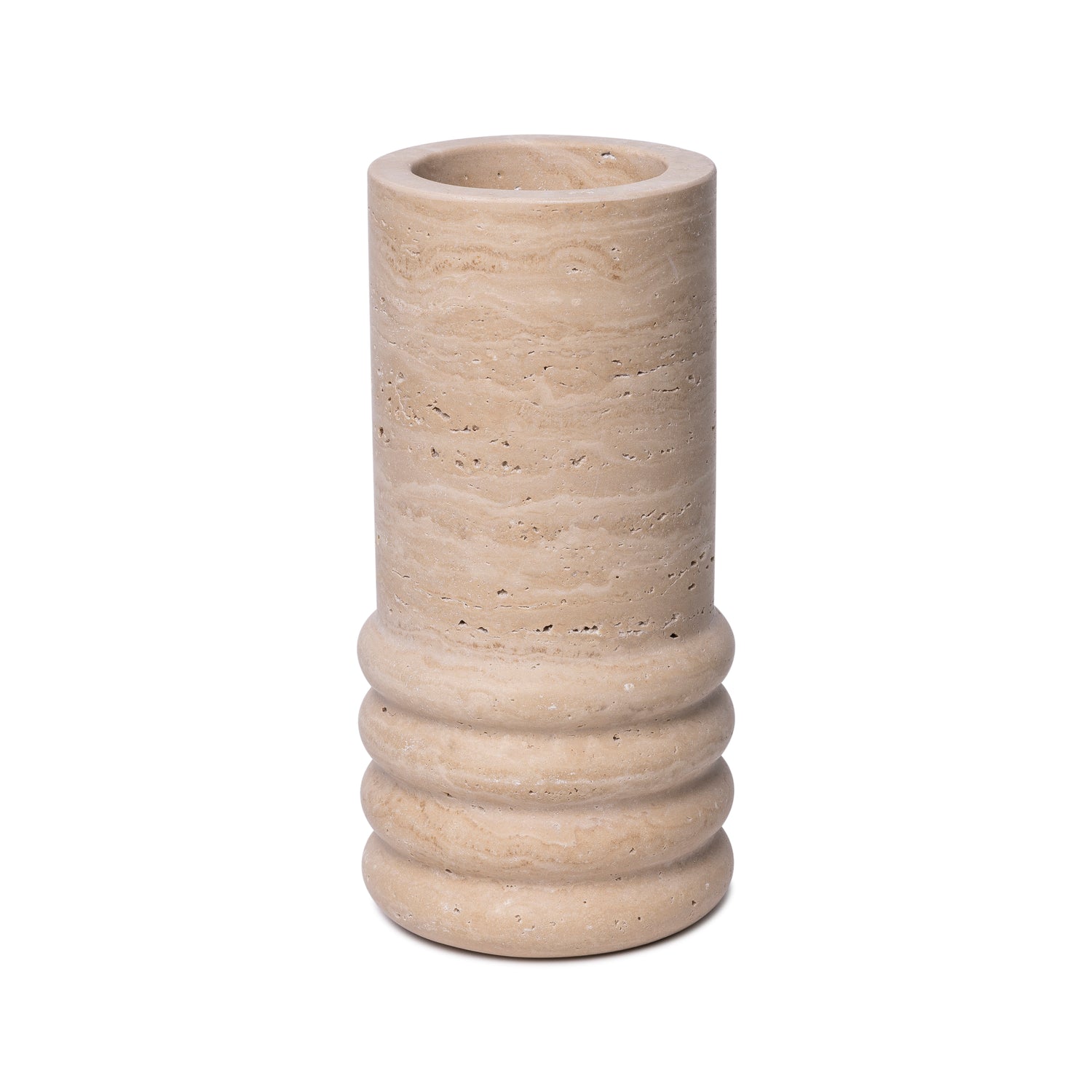 Travertine Vase Molí 12x25cm
