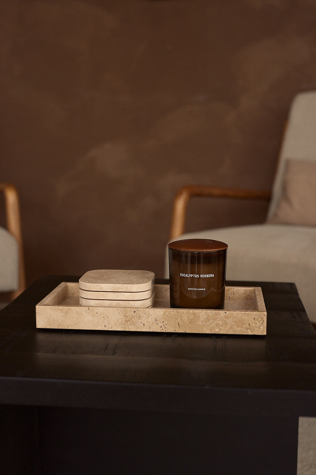 Travertine tray 15x30cm 