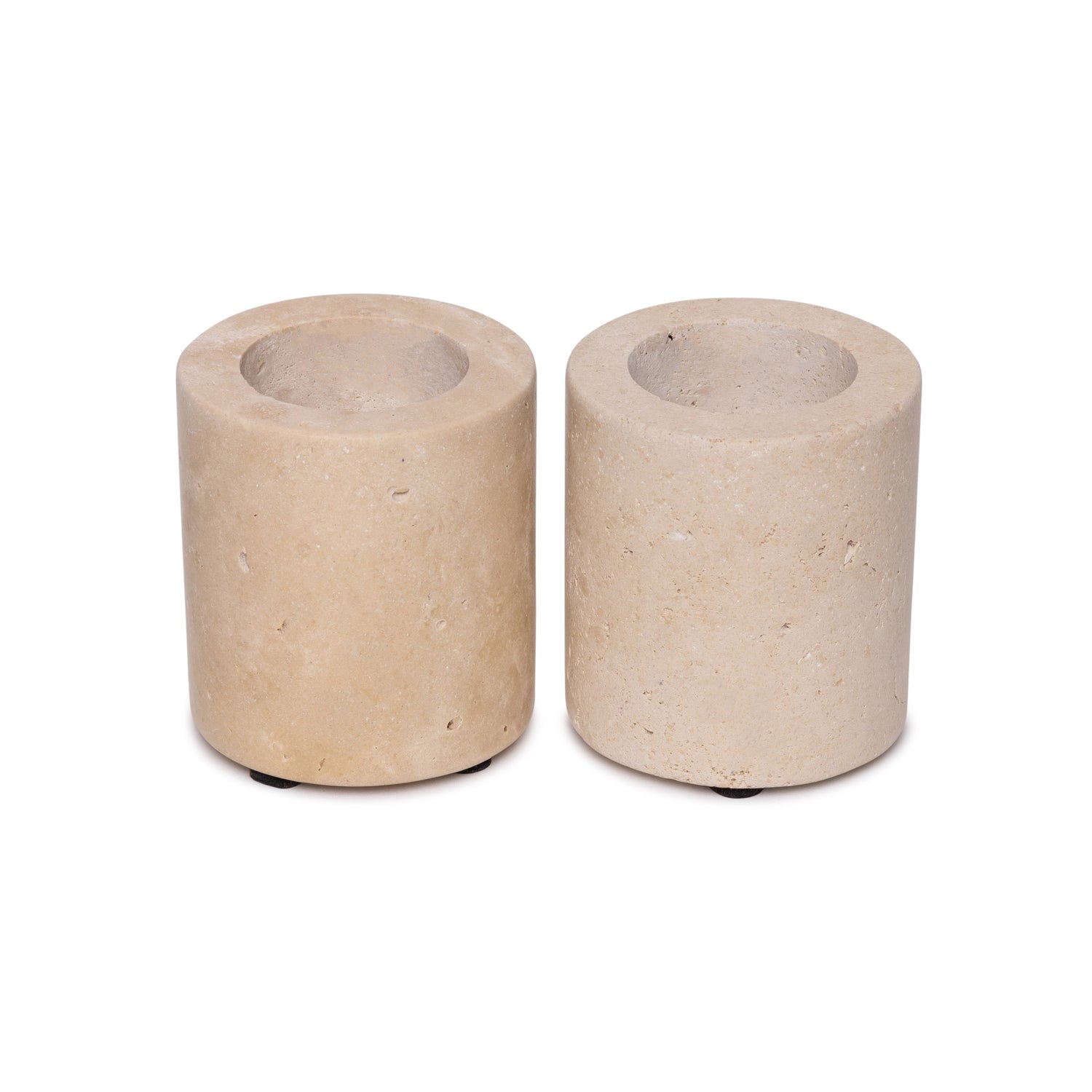 Travertine tealight holder M Ø6x7cm 