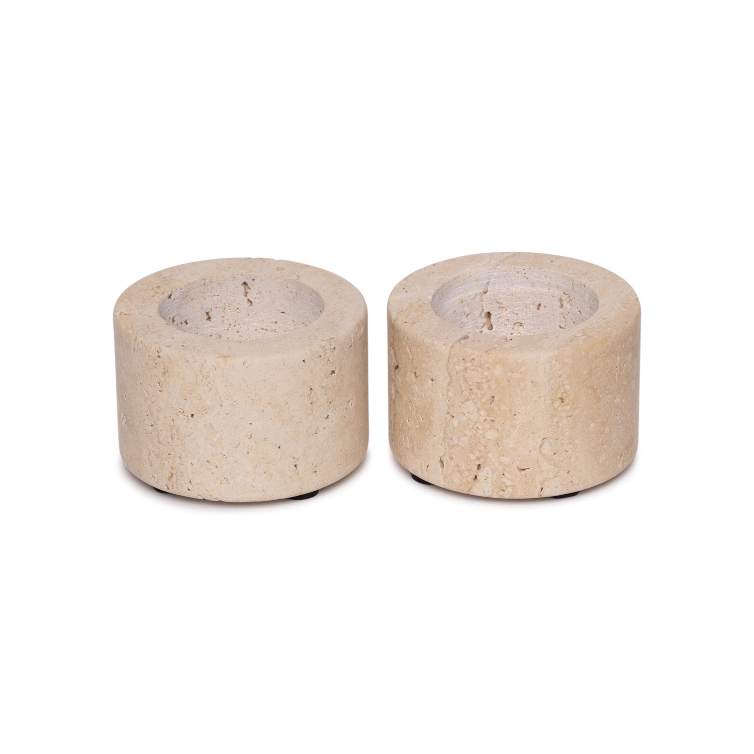 Travertine tea light holder S Ø6x4cm