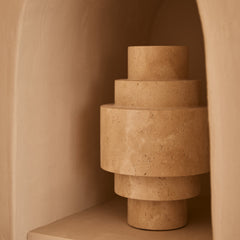 Travertine vaas object MOOISA
